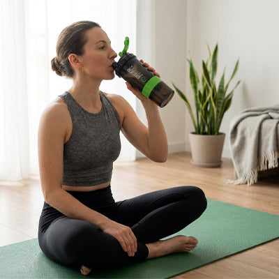 shaker proteine tapis yoga femme